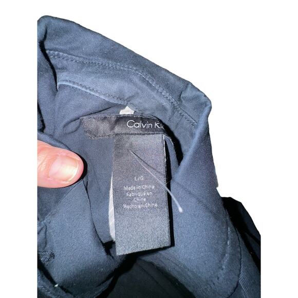 Womens Black Cropped Calvin Klein Jacket Size Large - Picture 2 of 3